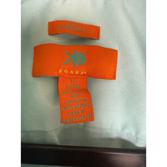 Egara Extreme Slim Fit Dress Shirt, Turquoise 16 34/35 - Picture 2 of 8